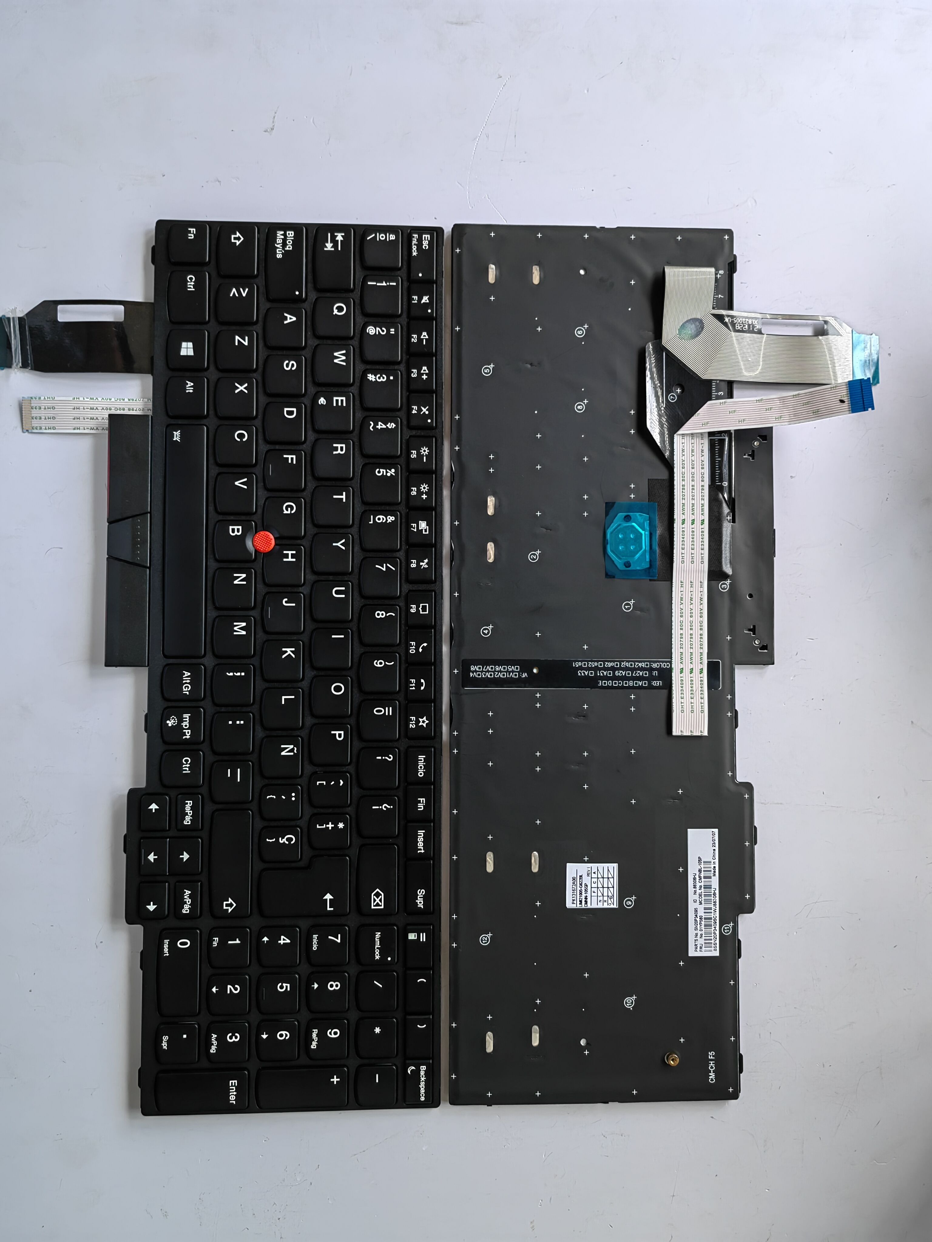 Picture of New Replacement Laptop Keyboard For IBM T15/P15S GEN1 BLACK FRAME BLACK With Point Backlit (OEM) SP Layout